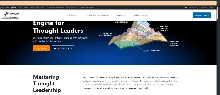 Advantage Media website screenshot